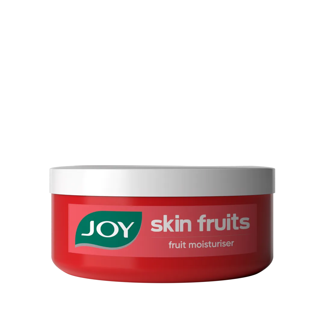 Joy skin fruits fruit moisturiser — 3D variant render of red jar with white lid