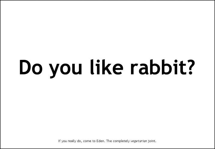 Eden restaurant print ad 4 — long-copy narrative campaign