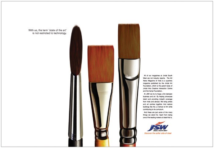 JSW Steel — 'Discover the softer side of steel' series, ad 4